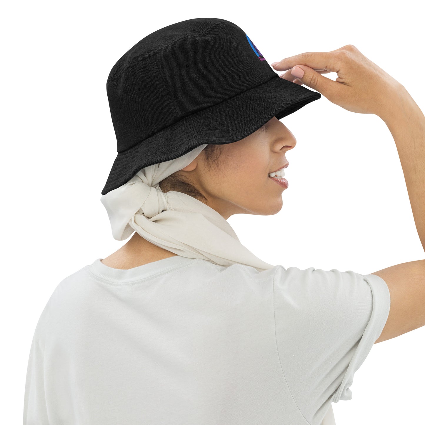 Brand-Denim bucket hat