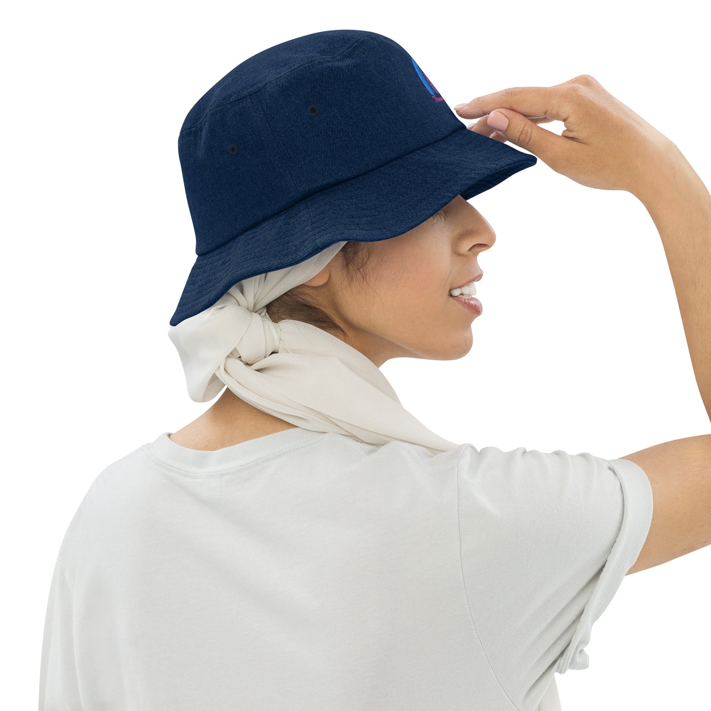 Brand-Denim bucket hat