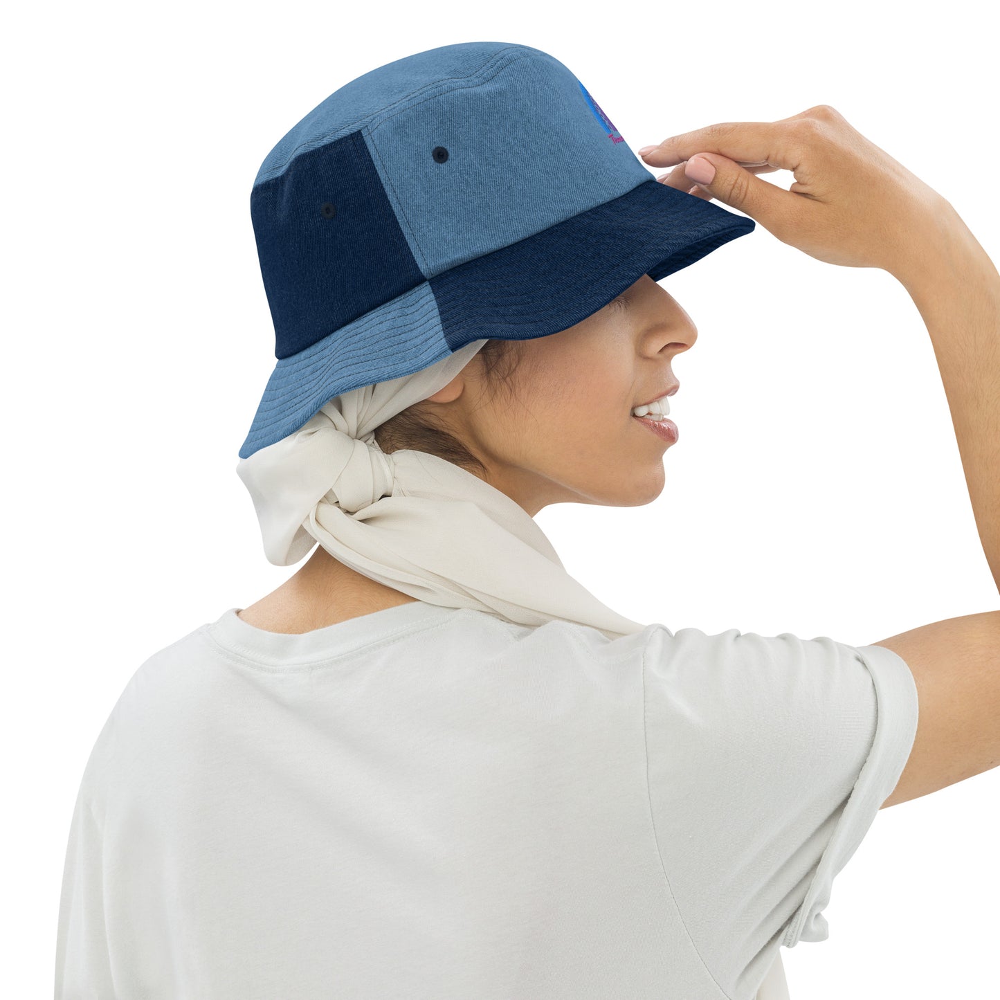 Brand-Denim bucket hat