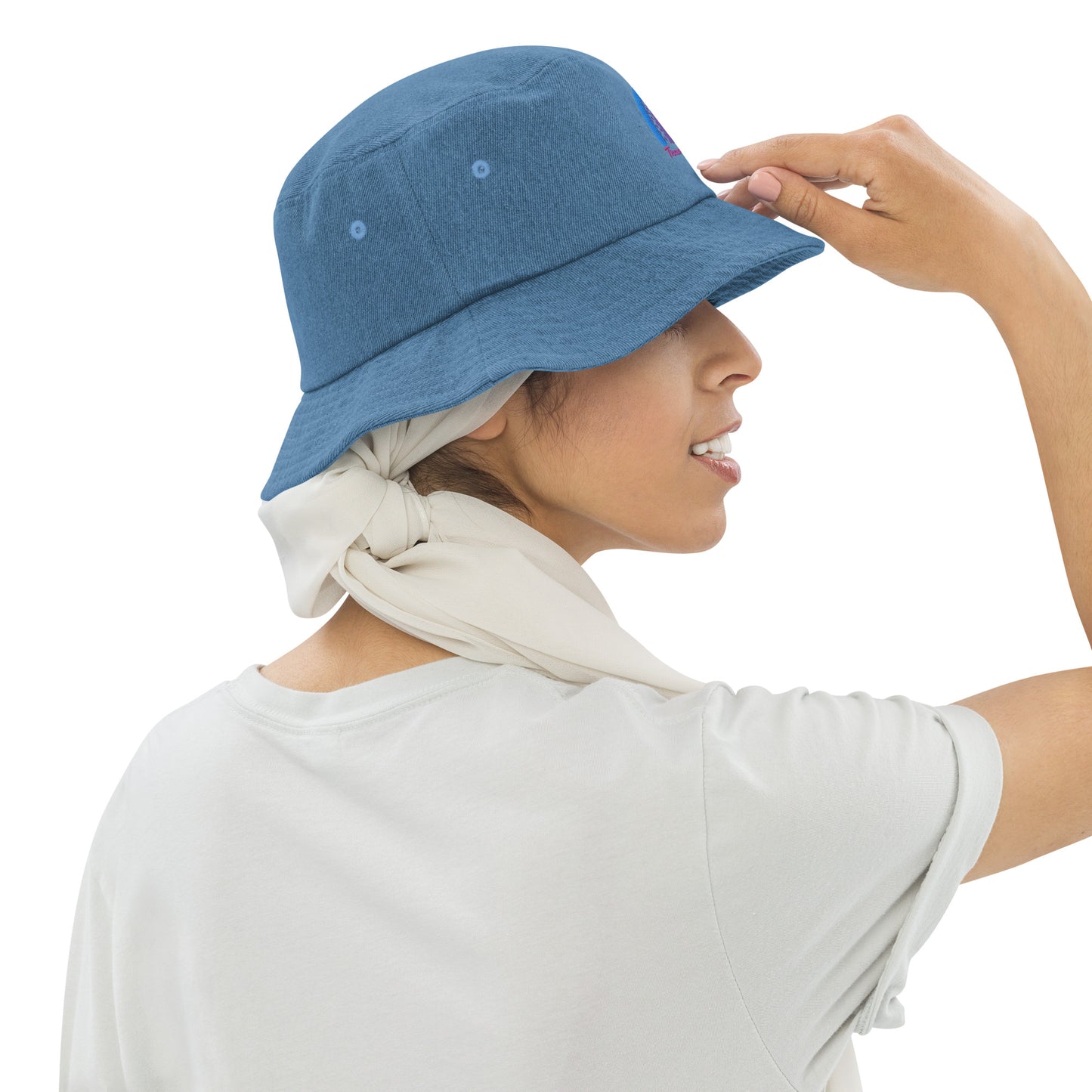 Brand-Denim bucket hat
