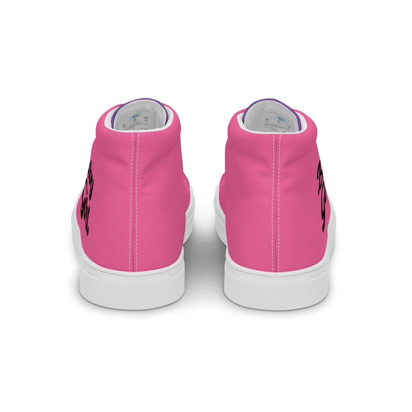 Babygirl-  High Top Canvas Shoes(Pink&Black)