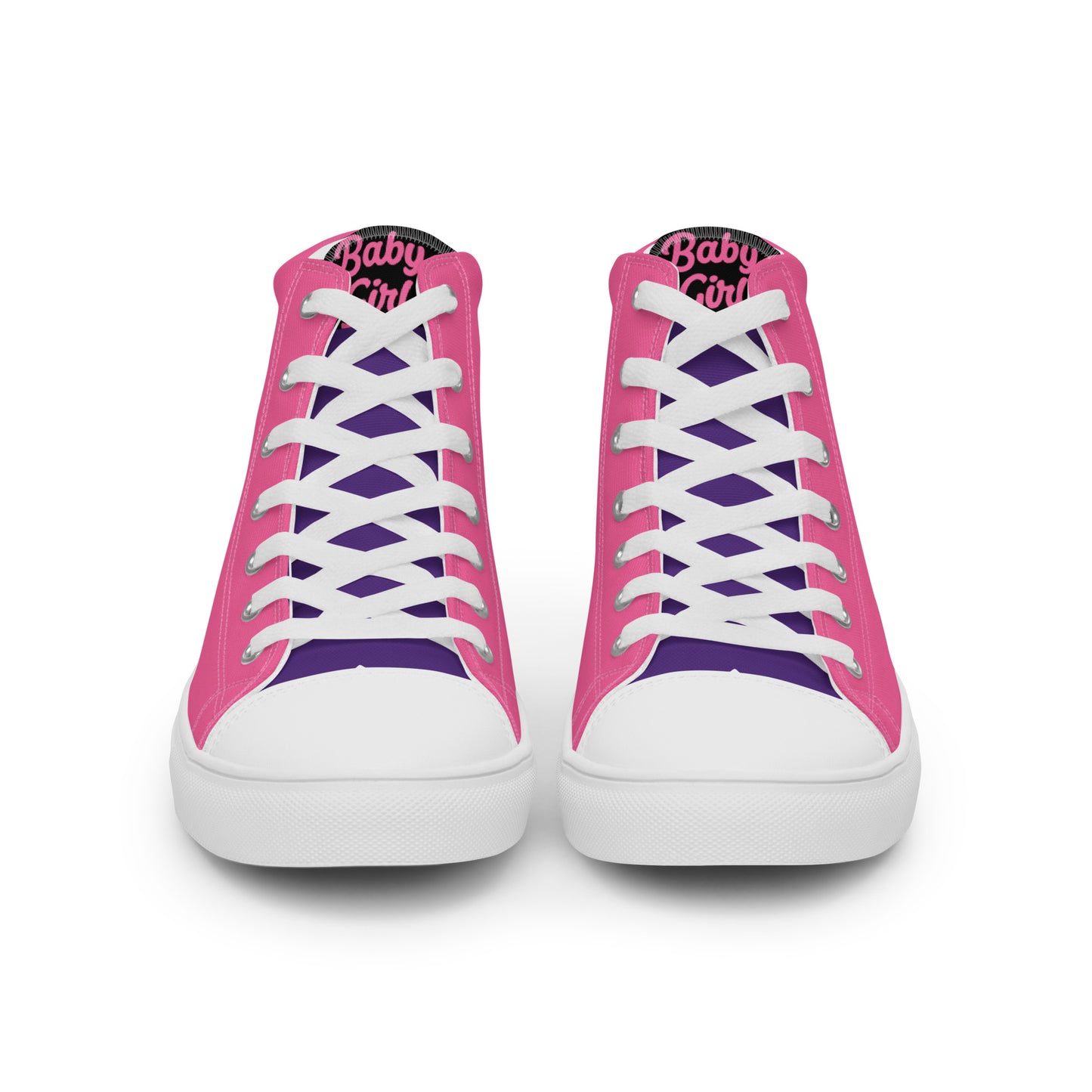 Babygirl-  High Top Canvas Shoes(Pink&Black)