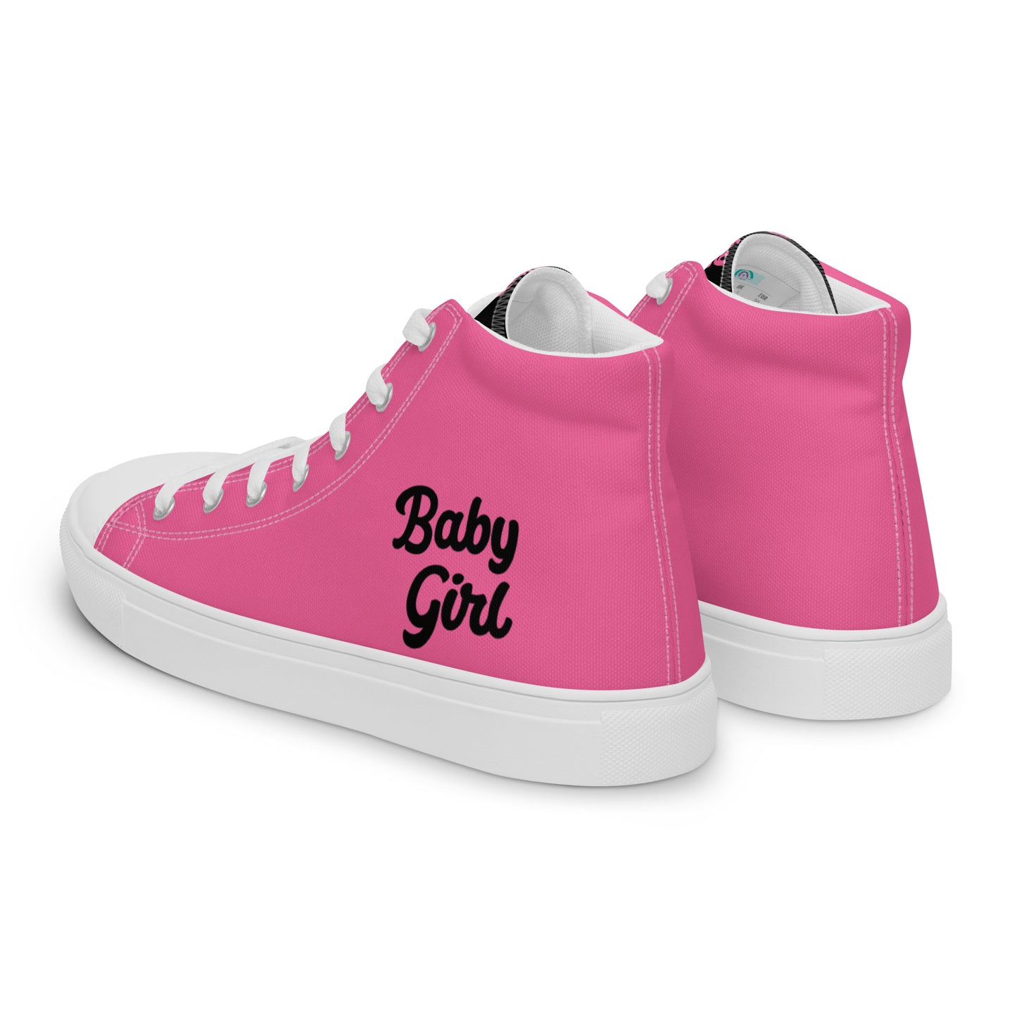 Babygirl-  High Top Canvas Shoes(Pink&Black)