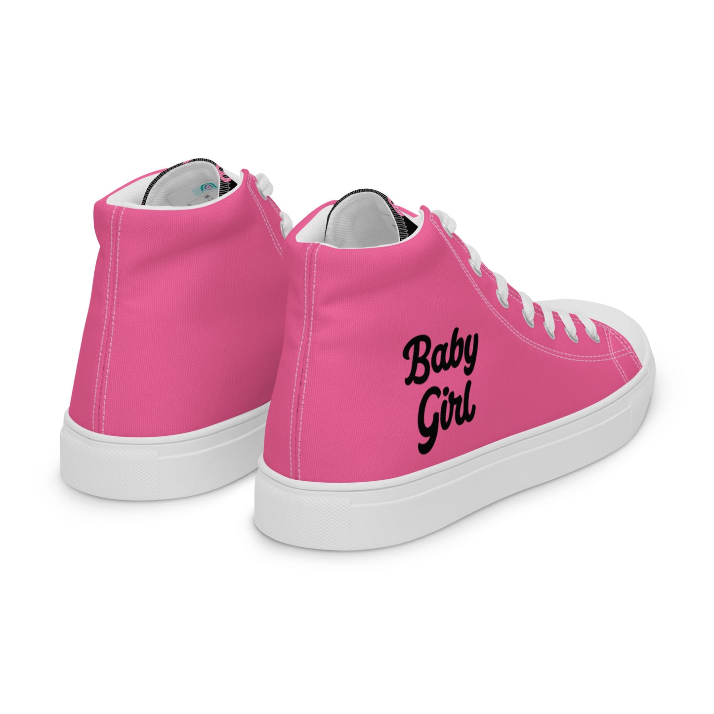 Babygirl-  High Top Canvas Shoes(Pink&Black)