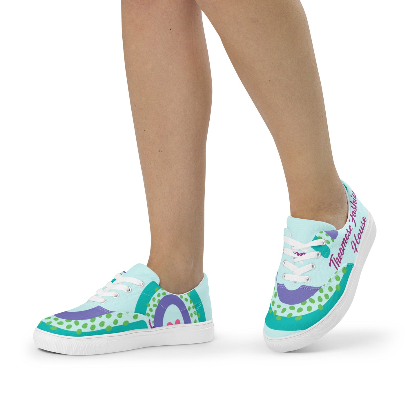 Brand- lace-up canvas shoes